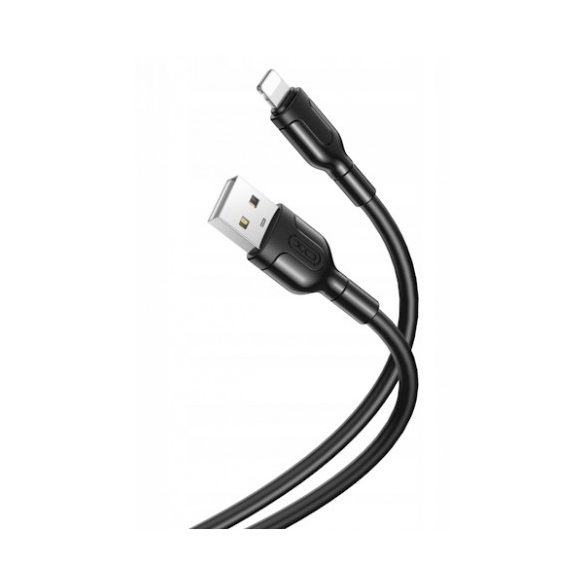 XO NB212 USB/Lightning kábel, 2.1A, 1m, fekete