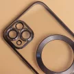 Color Chrome Mag case iPhone 12 MagSafe kameravédős hátlap, tok, fekete