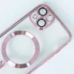 Color Chrome Mag case iPhone 12 Pro Max magsafe kompatibilis kameravédős hátlap, tok, rozé arany