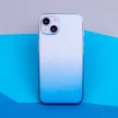 Gradient Case iPhone 15 Pro szilikon hátlap, tok, kék-átlátszó