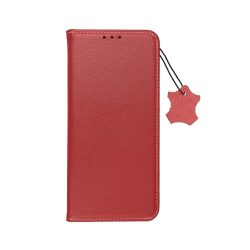   Genuine Leather iPhone 15 Pro eredeti bőr oldalra nyíló tok, bordó