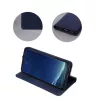 Genuine Leather iPhone 15 Pro eredeti bőr oldalra nyíló tok, sötétkék