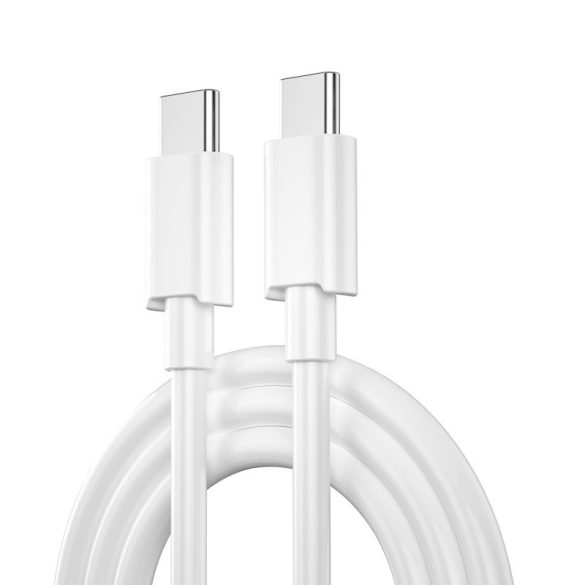 WIWU Wi-U001 Wall Charger hálózati töltő adapter, gyorstöltő, PD 20W, USB-C,  USB-C/USB-C kábellel, 3A, fehér