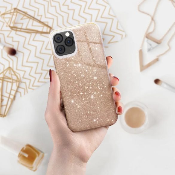 Glitter 3in1 Case iPhone 15 Pro hátlap, tok, arany