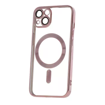   Color Chrome Mag case iPhone 15 MagSafe kameravédős hátlap, tok, rozé arany