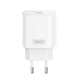   XO CE25 Wall Charger hálózati töltő adapter, gyorstöltő, PD 25W, USB-C, 3A, fehér