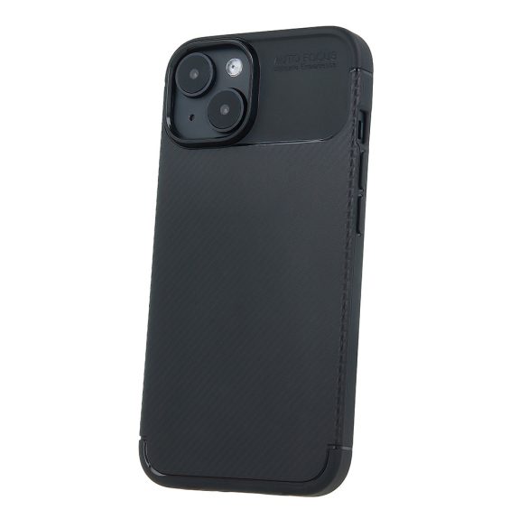 Carbon Premium Case iPhone 12/12 Pro hátlap, tok, fekete