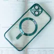 Color Chrome Mag case iPhone 16 MagSafe kameravédős hátlap, tok, zöld