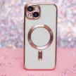 Color Chrome Mag case iPhone 16 MagSafe kameravédős hátlap, tok, rozé arany