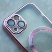 Color Chrome Mag case iPhone 16 MagSafe kameravédős hátlap, tok, rozé arany