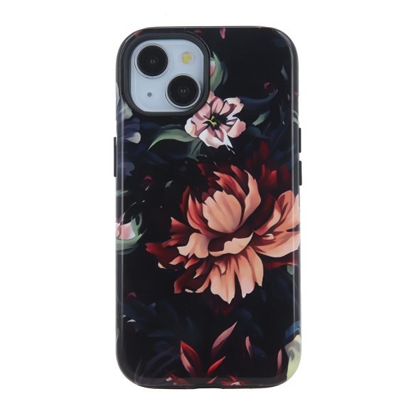 Decor Case Peony iPhone 16 hátlap, tok, mintás, színes