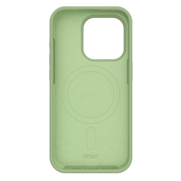 Etteri Silicone Mag case iPhone 16 Pro Magsafe kompatibilis szilikon hátlap, tok, világoszöld