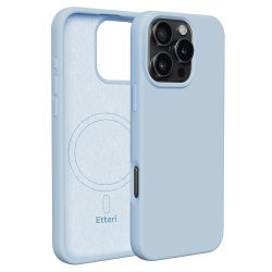   Etteri Silicone Mag case iPhone 16 Pro Magsafe kompatibilis szilikon hátlap, tok, világoskék