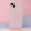Silicone Case Samsung Galaxy A55 5G kameravédős szilikon hátlap, tok, világos rózsaszín