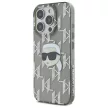 Karl Lagerfeld KLHCP16LHKLPKHK iPhone 16 Pro 6.3" tok, fekete IML Karl Head Electroplated
