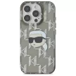 Karl Lagerfeld KLHCP16LHKLPKHK iPhone 16 Pro 6.3" tok, fekete IML Karl Head Electroplated