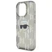 Karl Lagerfeld KLHCP16LHKLPKHK iPhone 16 Pro 6.3" tok, fekete IML Karl Head Electroplated