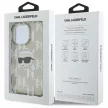 Karl Lagerfeld KLHCP16LHKLPKHK iPhone 16 Pro 6.3" tok, fekete IML Karl Head Electroplated