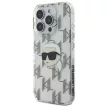 Karl Lagerfeld KLHCP16LHKLPKHT iPhone 16 Pro 6.3" tok, átlátszó hardcase IML Karl Head Electroplated
