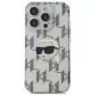 Karl Lagerfeld KLHCP16LHKLPKHT iPhone 16 Pro 6.3" tok, átlátszó hardcase IML Karl Head Electroplated