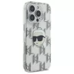 Karl Lagerfeld KLHCP16LHKLPKHT iPhone 16 Pro 6.3" tok, átlátszó hardcase IML Karl Head Electroplated