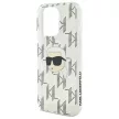 Karl Lagerfeld KLHCP16LHKLPKHT iPhone 16 Pro 6.3" tok, átlátszó hardcase IML Karl Head Electroplated