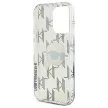 Karl Lagerfeld KLHCP16LHKLPKHT iPhone 16 Pro 6.3" tok, átlátszó hardcase IML Karl Head Electroplated