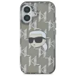 Karl Lagerfeld KLHCP16SHKLPKHK iPhone 16 6.1" tok, fekete IML Karl Head Electroplated