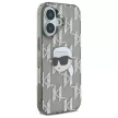 Karl Lagerfeld KLHCP16SHKLPKHK iPhone 16 6.1" tok, fekete IML Karl Head Electroplated