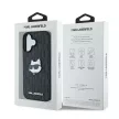 Karl Lagerfeld KLHCP16SPGKLCHPK iPhone 16 6.1" hardcase Monogram Choupette Head Pin tok, fekete