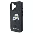 Karl Lagerfeld KLHCP16SPGKLKCPK iPhone 16 6.1" tok, fekete Monogram Karl&Chaoupette Head Pin