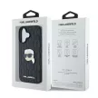 Karl Lagerfeld KLHCP16SPGKLKIPK iPhone 16 6.1" hardcase Monogram Karl Head Pin tok, fekete