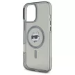 Karl Lagerfeld KLHMP16LHLSCHK iPhone 16 Pro 6.3" tok, fekete IML Metal Choupette Head MagSafe