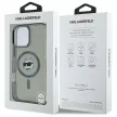 Karl Lagerfeld KLHMP16LHLSCHK iPhone 16 Pro 6.3" tok, fekete IML Metal Choupette Head MagSafe