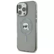 Karl Lagerfeld KLHMP16LHLSKIK iPhone 16 Pro 6.3" tok, fekete IML Metal Karl Head MagSafe