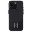 Karl Lagerfeld KLHMP16LSCMKMPCK iPhone 16 Pro 6.3" tok, fekete Silicone Shadow Metal Initial MagSafe