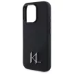 Karl Lagerfeld KLHMP16LSCMKMPCK iPhone 16 Pro 6.3" tok, fekete Silicone Shadow Metal Initial MagSafe