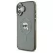 Karl Lagerfeld KLHMP16SHLSKIK iPhone 16 6.1" tok, fekete IML Metal Karl Head MagSafe