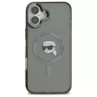 Karl Lagerfeld KLHMP16SHLSKIK iPhone 16 6.1" tok, fekete IML Metal Karl Head MagSafe