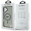Karl Lagerfeld KLHMP16SHLSKIK iPhone 16 6.1" tok, fekete IML Metal Karl Head MagSafe