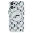 Karl Lagerfeld case iPhone 16 6,1" KLHMP16SHMCKMHT tok, átlátszó Hard IML Monogram Karl&Choupette Head MagSafe