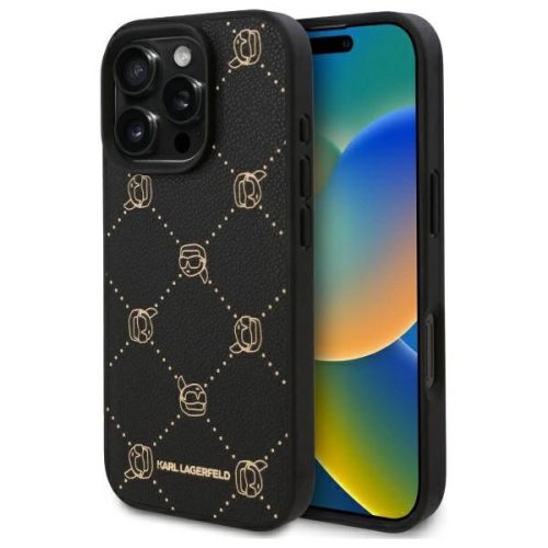 Karl Lagerfeld iPhone 16 Pro Max 6,9" KLHMP16XPGKHPHK Hard Karl Head MagSafe tok, fekete