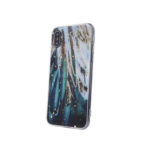 Gold Glam case Samsung Galaxy A36 5G feathers