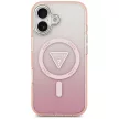 Guess Case Magsafe IML Gradient Case Print Triangle Logo & tok, szürke Metal Camera Buttons iPhone 17 tok, rózsaszín