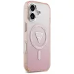 Guess Case Magsafe IML Gradient Case Print Triangle Logo & tok, szürke Metal Camera Buttons iPhone 17 tok, rózsaszín