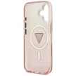 Guess Case Magsafe IML Gradient Case Print Triangle Logo & tok, szürke Metal Camera Buttons iPhone 17 tok, rózsaszín