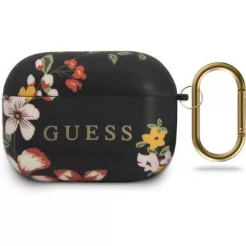   Guess Apple Airpods Pro Floral N.4 szilikon (GUACAPTPUBKFLO4) tok, mintás, fekete