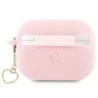 Guess Airpods Pro 2 Silicone Charm Heart (GUAP2LSCHSP) tok, rózsaszín