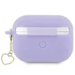 Guess Airpods Pro 2 Silicone Charm Heart (GUAP2LSCHSU) tok, lila