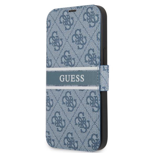 Guess iPhone 13 4G Printed Stripe (GUBKP13M4GDBL) oldalra nyíló tok, kék